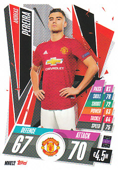 Andreas Pereira Manchester United 2020/21 Topps Match Attax CL #MNU12